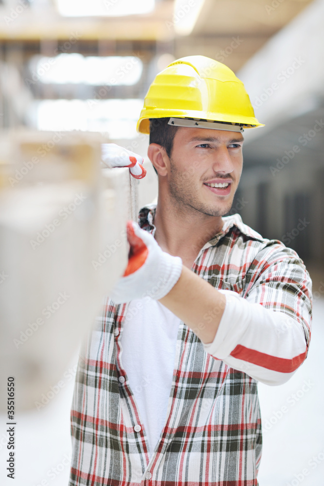 hard worker on construction site hard worker on construction site