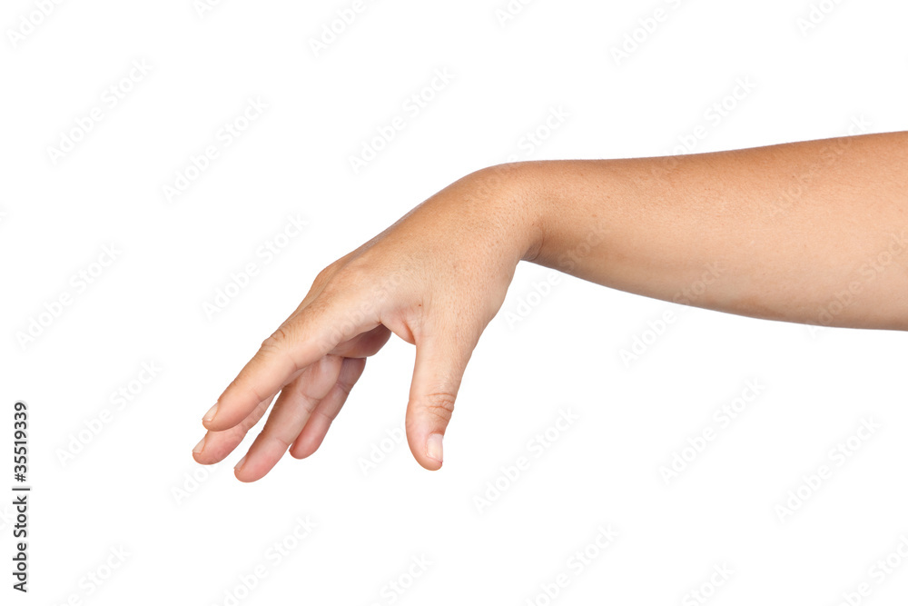 Woman's hand dropping something Woman's hand dropping something