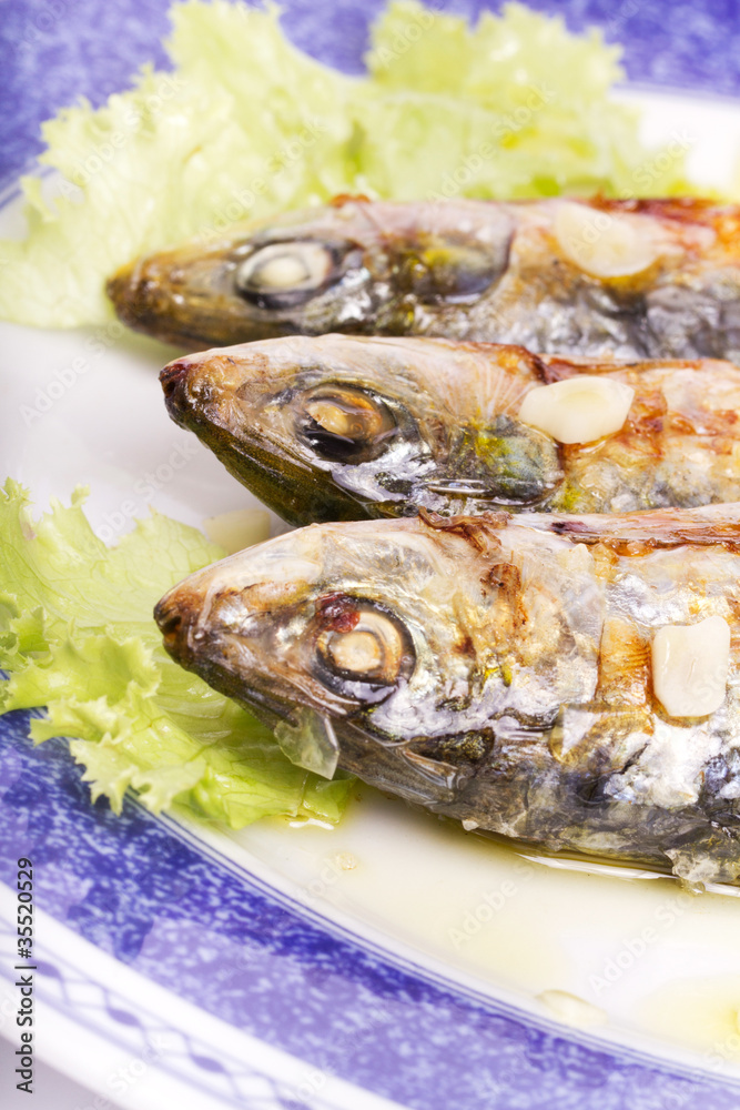 tasty grilled sardines