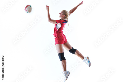 gir playing volleyball