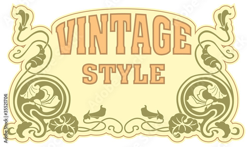 Vintage style label
