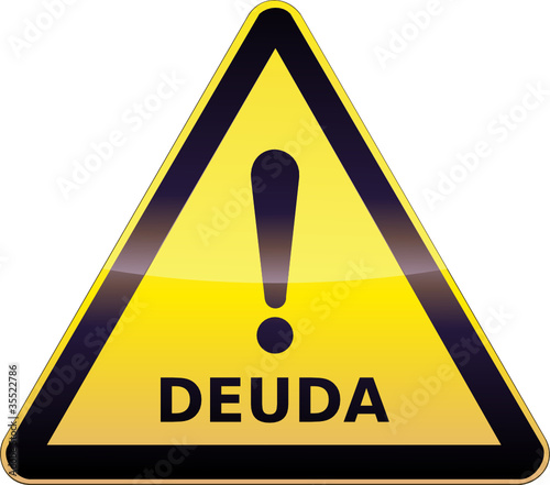 Señal de advertencia de la deuda