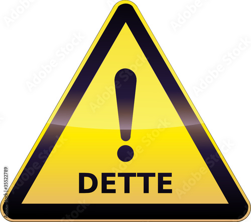 Panneau de danger Dette