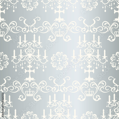 Seamless silver design pattern