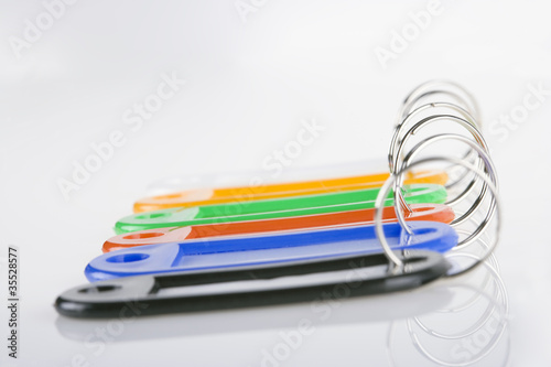 Colorful blank key rings