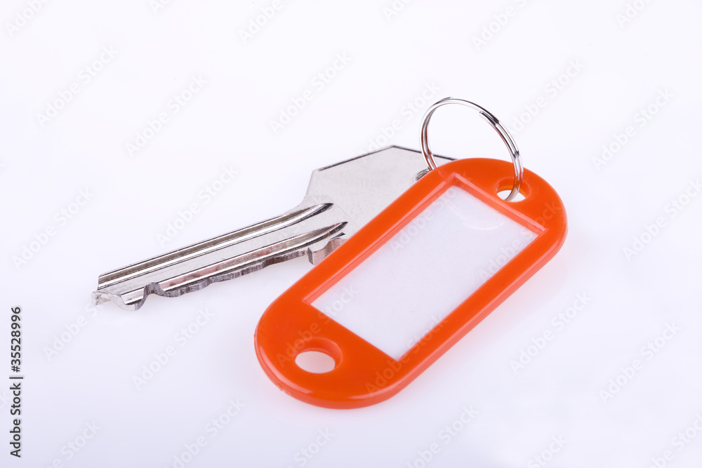 Red blank key ring