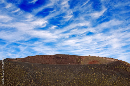 Crater Silvestri, volcano Etna in Sicily. Italy.