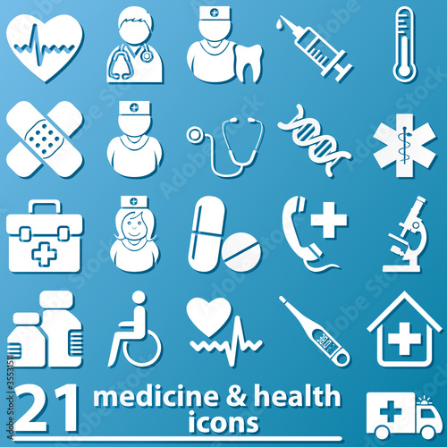 Medizin und Gesundheit - Icons