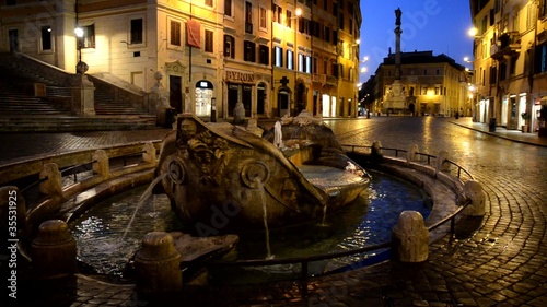 Fontana della Barcaccia, Piazza di Spagna, Roma photo