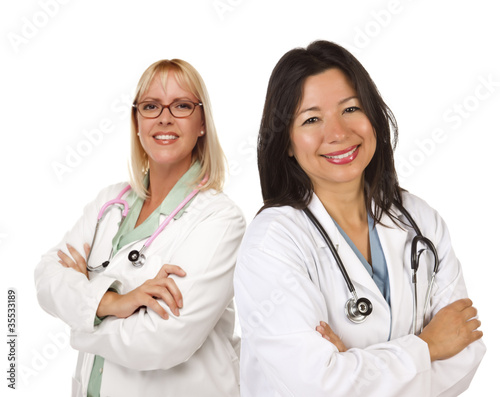 Two Female Doctors or Nurse...