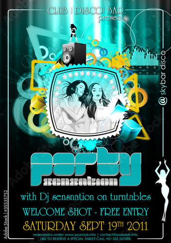 Flyer Abstrakt neon