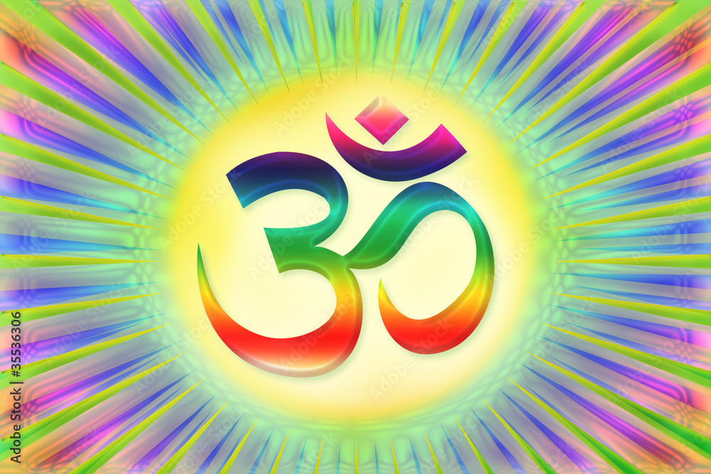 om - symbol aum rainbow om - symbol aum rainbow