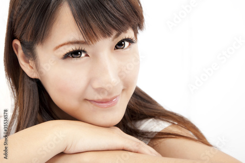 beautiful woman face isolated
