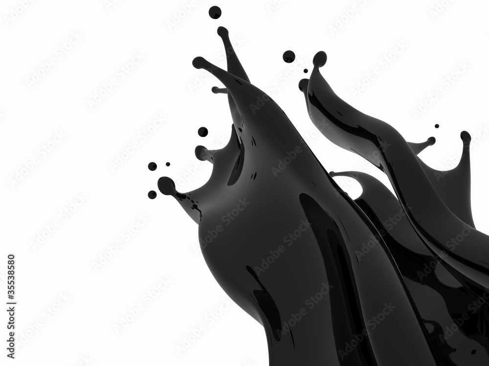 Black oil splash Stock Photo | Adobe Stock