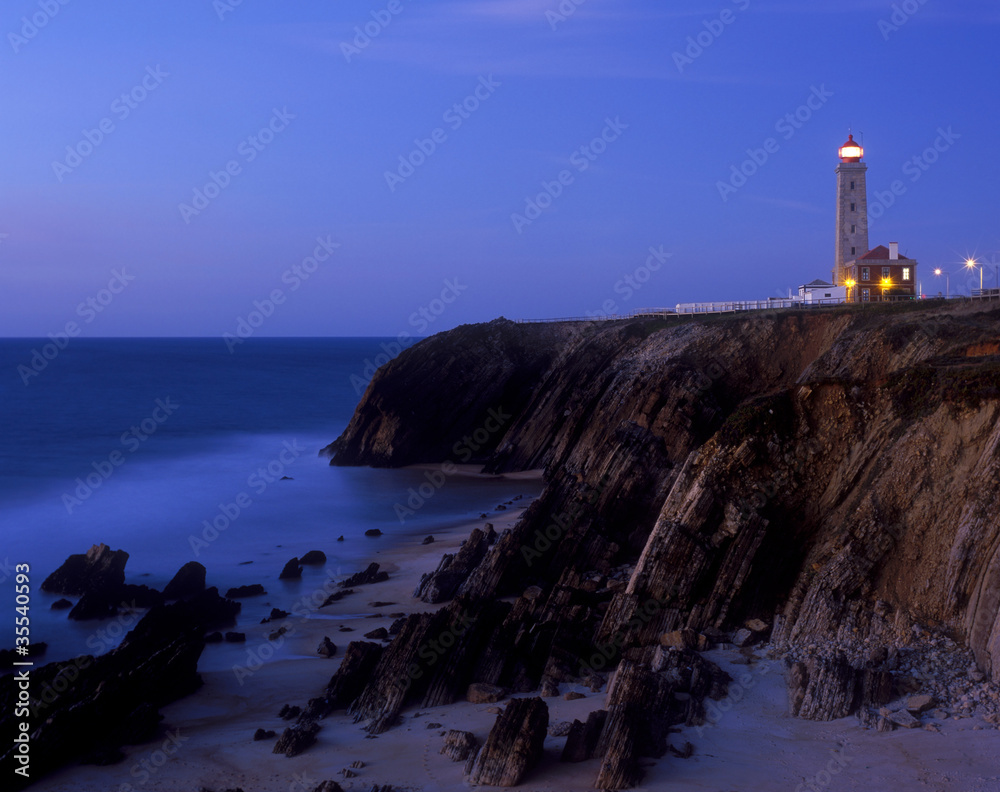 lighthouse, Sao Pedro de Moe, Portugal