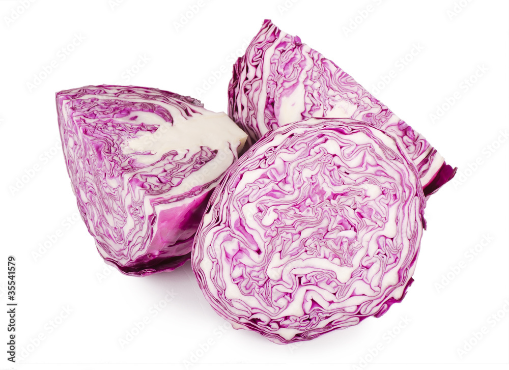 The red cabbage isolated The red cabbage isolated