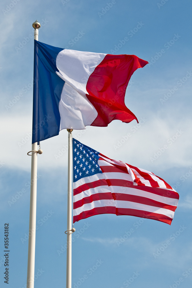 drapeaux-fran-ais-et-am-ricains-stock-photo-adobe-stock
