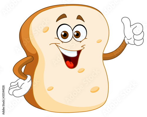 Bread slice cartoon