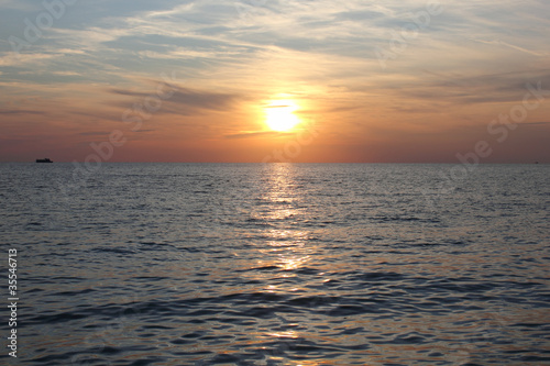 Sunset on seacoast