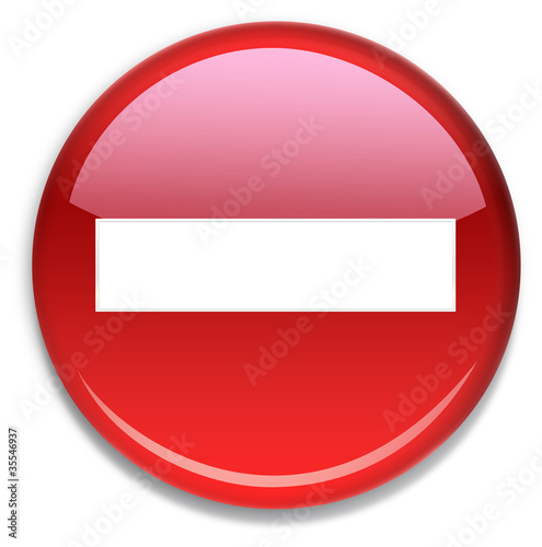 Button Minus / kein Durchgang / keine Durchfahrt