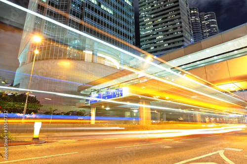 modern urban city at night