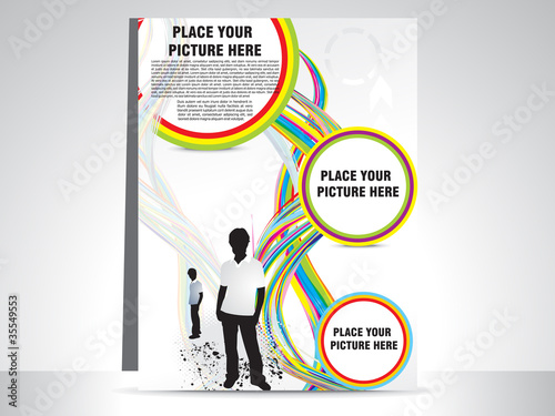 abstract flayer with colorful wave