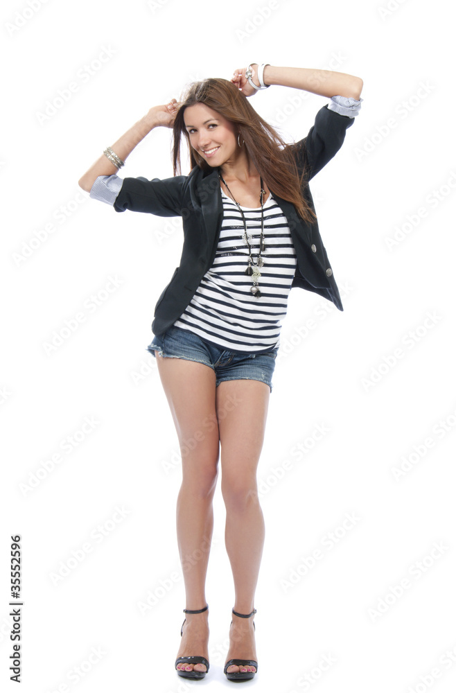young beautiful full body brunette woman young beautiful full body brunette woman