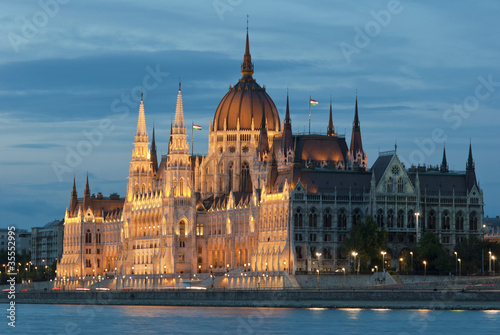 Hungarian parliament at night