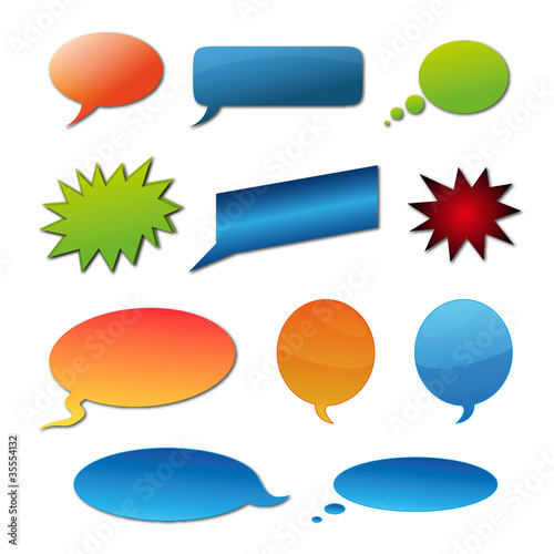 colour speech bubbles