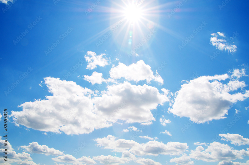 Blue sky clouds background. Beautiful landscape with clouds on sky Blue sky clouds background. Beautiful landscape with clouds on sky