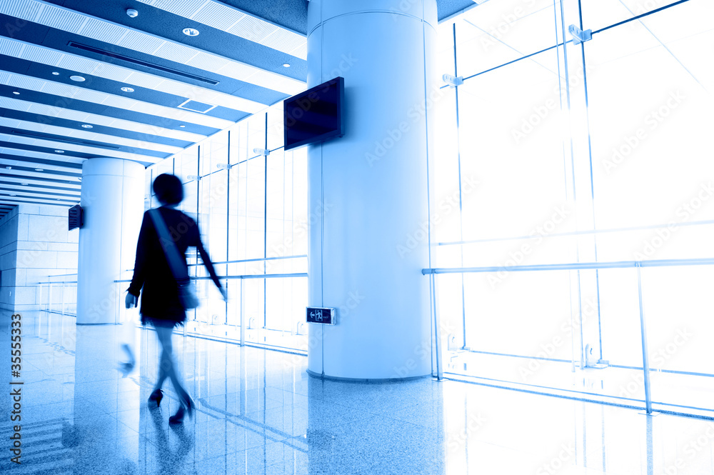 Fototapeta premium office people in motion blur