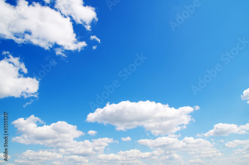 Blue sky clouds background. Beautiful landscape with clouds on sky 