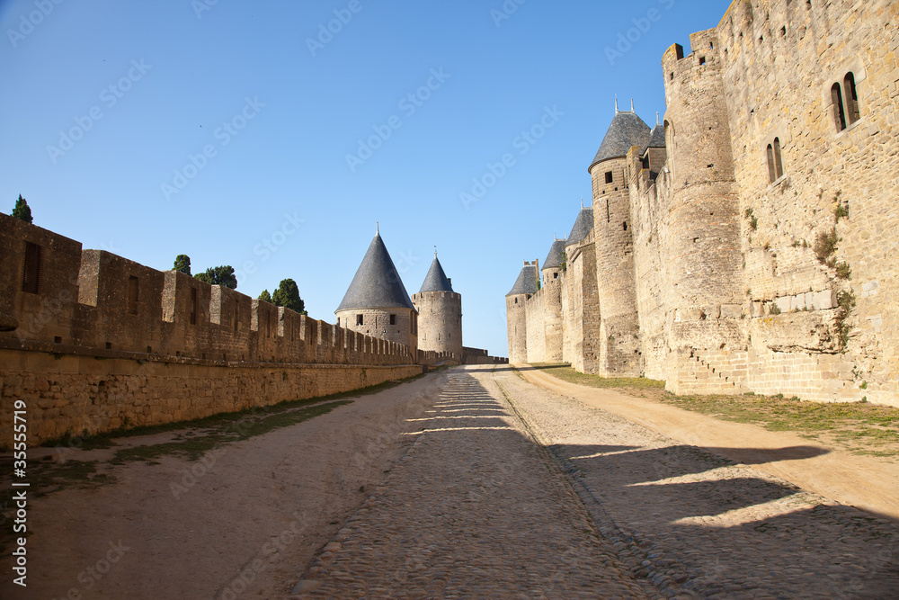 Doble muralla en Carcassonne