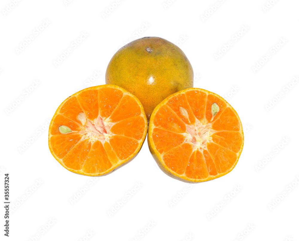 orange on a white background