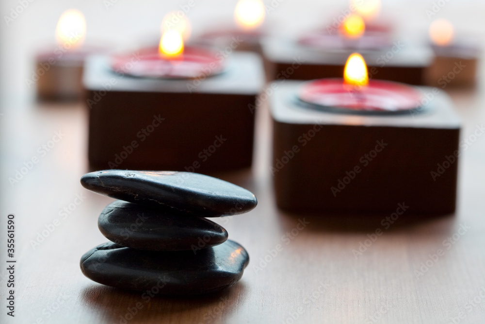 Candles and stones