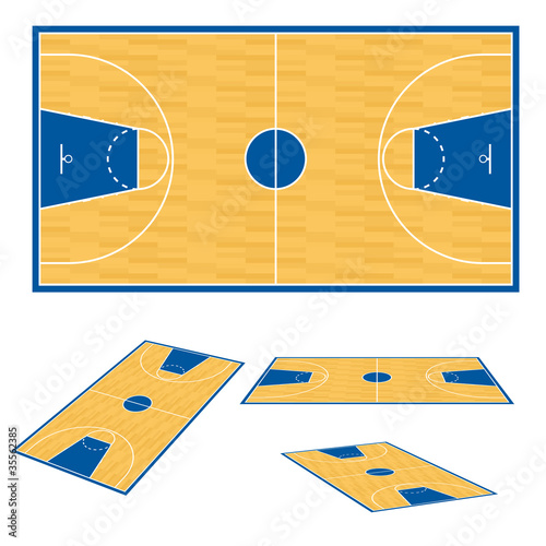 Basketball court floor plan.