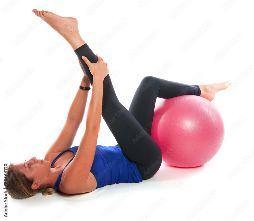 Obraz premium femme sportive - fitball