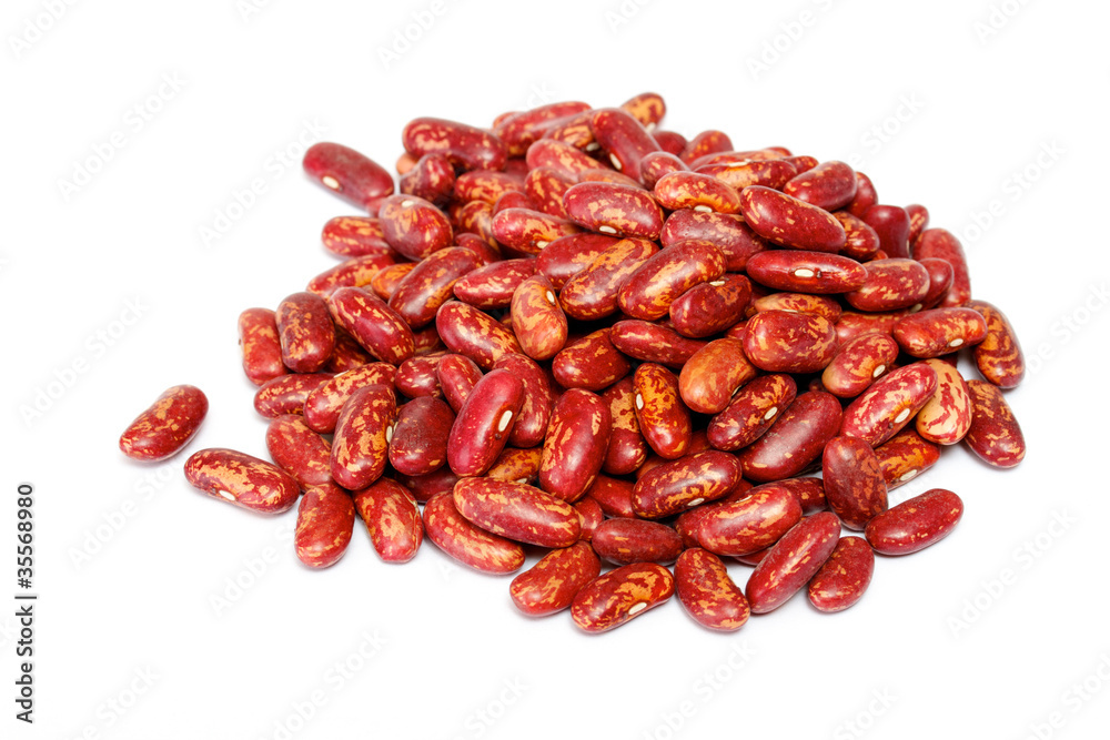 dried red beans on white background dried red beans on white background