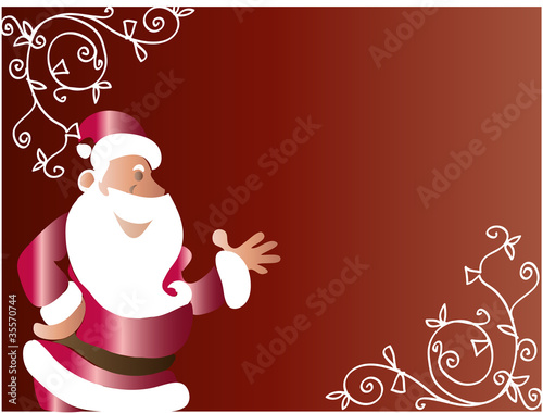 Santa Claus with a red background