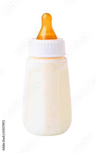 baby bottle isolated on white
