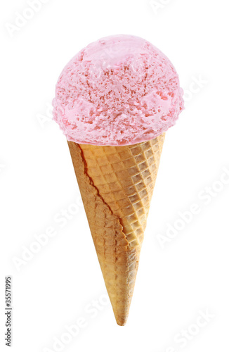 fruit icecream isolated on white background