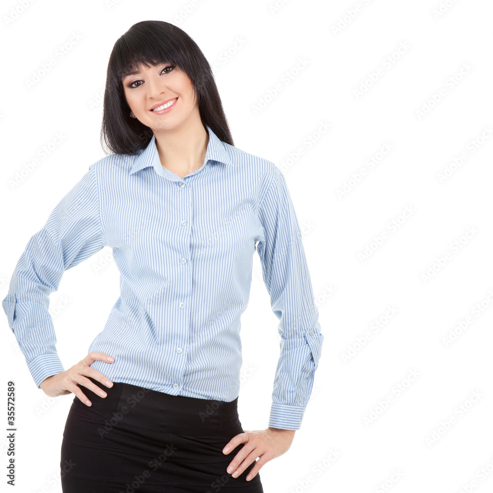 Young woman isolated on the white background Young woman isolated on the white background