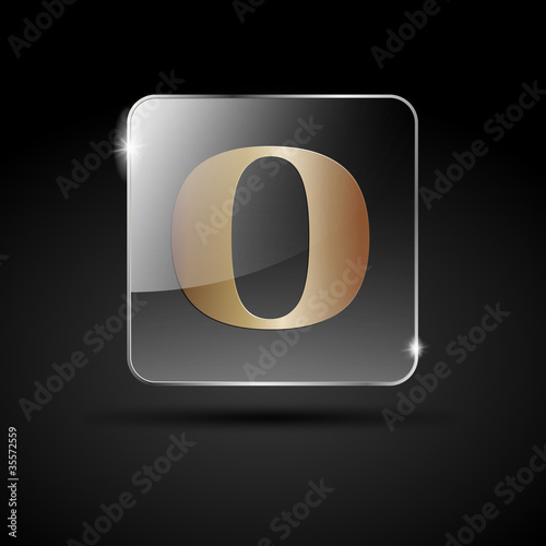 Logo golden letter O # Vector