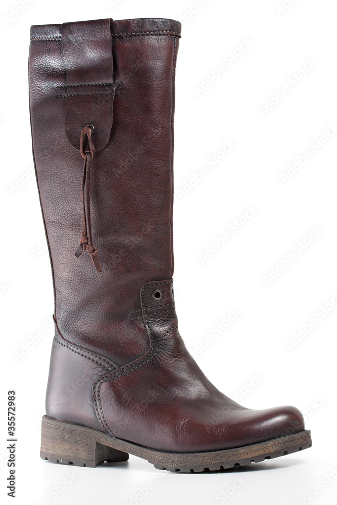 Brown leather boot