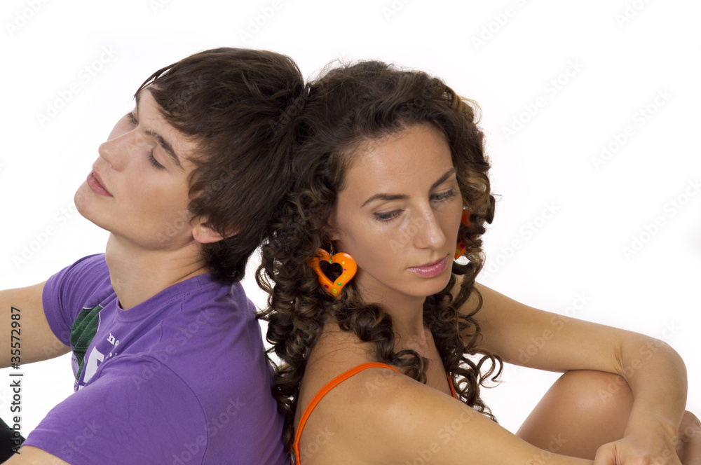 Portrait of a girl and guy Portrait of a girl and guy