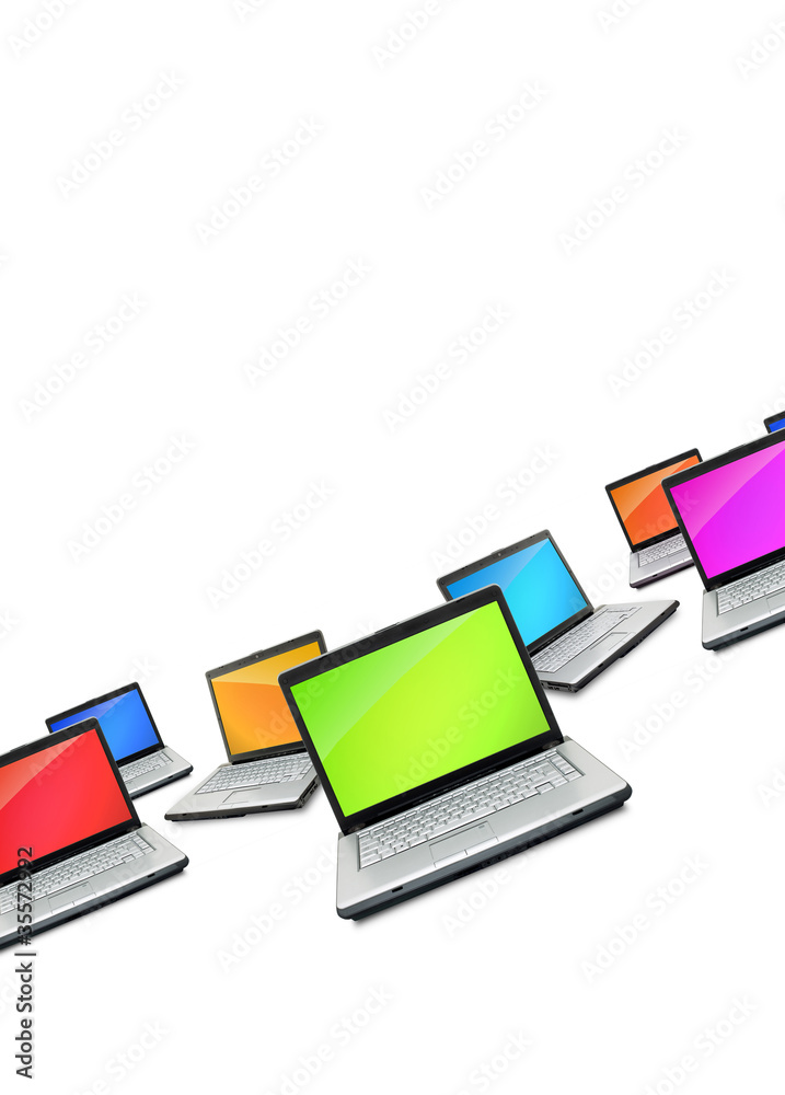 Open laptops Open laptops