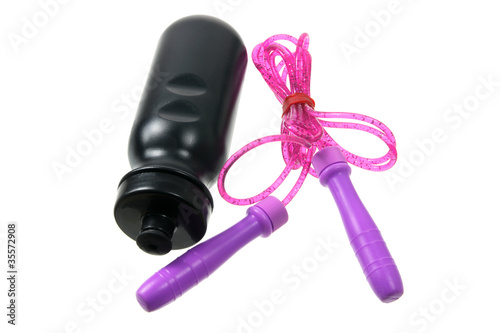 Skipping Rope and Plastic Flask