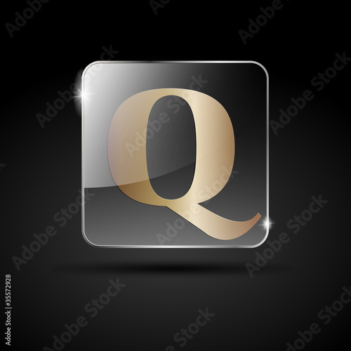 Logo golden letter Q # Vector