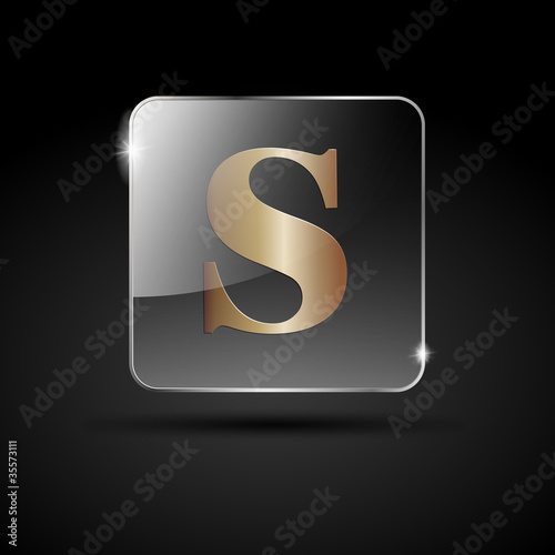 Logo golden letter S # Vector