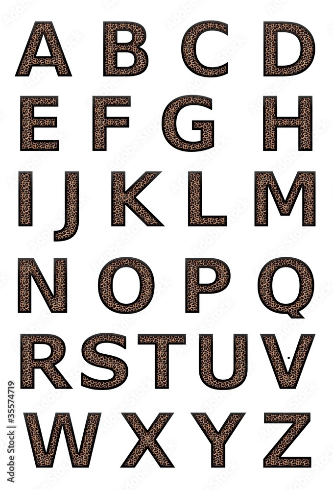 Leopard Print Alphabet Leopard Print Alphabet